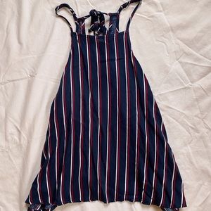 HOLLISTER flowy halter tank top— blue with red/white stripes
